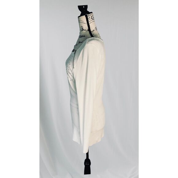 Cache Y2K Sweater Pullover Long Sleeve with Studs and Zipper Detail Women’s Size - Picture 6 of 7